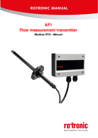 Thumbnail of document Manual - AF1 Air Flow Measurement Transmitter
